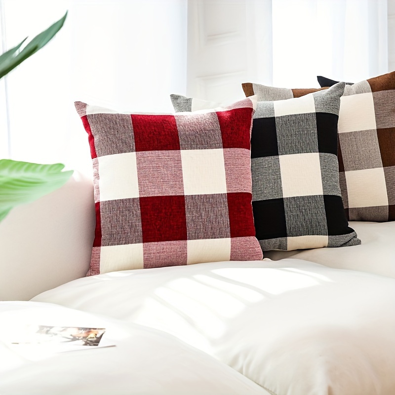 Large buffalo hot sale check pillows