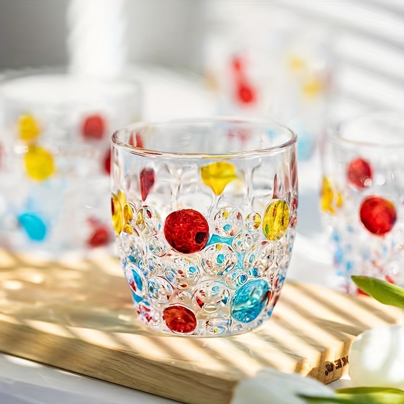 Colorful Bubble Glass Cups, Embossed Water Cups, Coffee Cups, Whisky Glasses,  Drinking Cups, Summer Winter Drinkware - Temu Austria