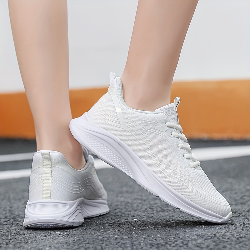 Women's Breathable Knit Sneakers Casual Lace Outdoor Running