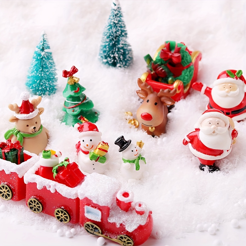 Miniature Dollhouse Tiny Christmas Ornaments Penguin Bear Santa