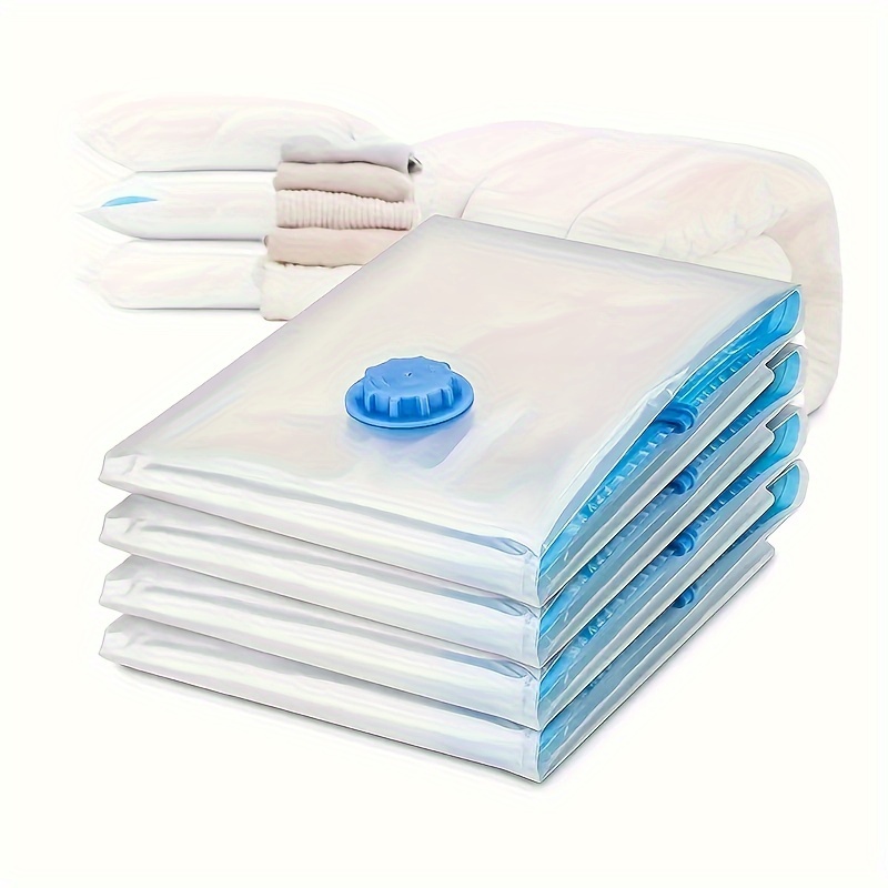 Space-saving Vacuum Storage Bags With Valve And Pump - Transparent,  Compressed Organizer For Clothes And Travel, Perfect For Super Bowl Party  Prep - Temu