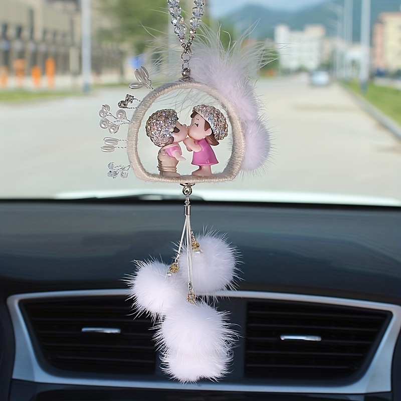 Refintural Car Decoration Car Mirror Hanging Accessories Handmade
