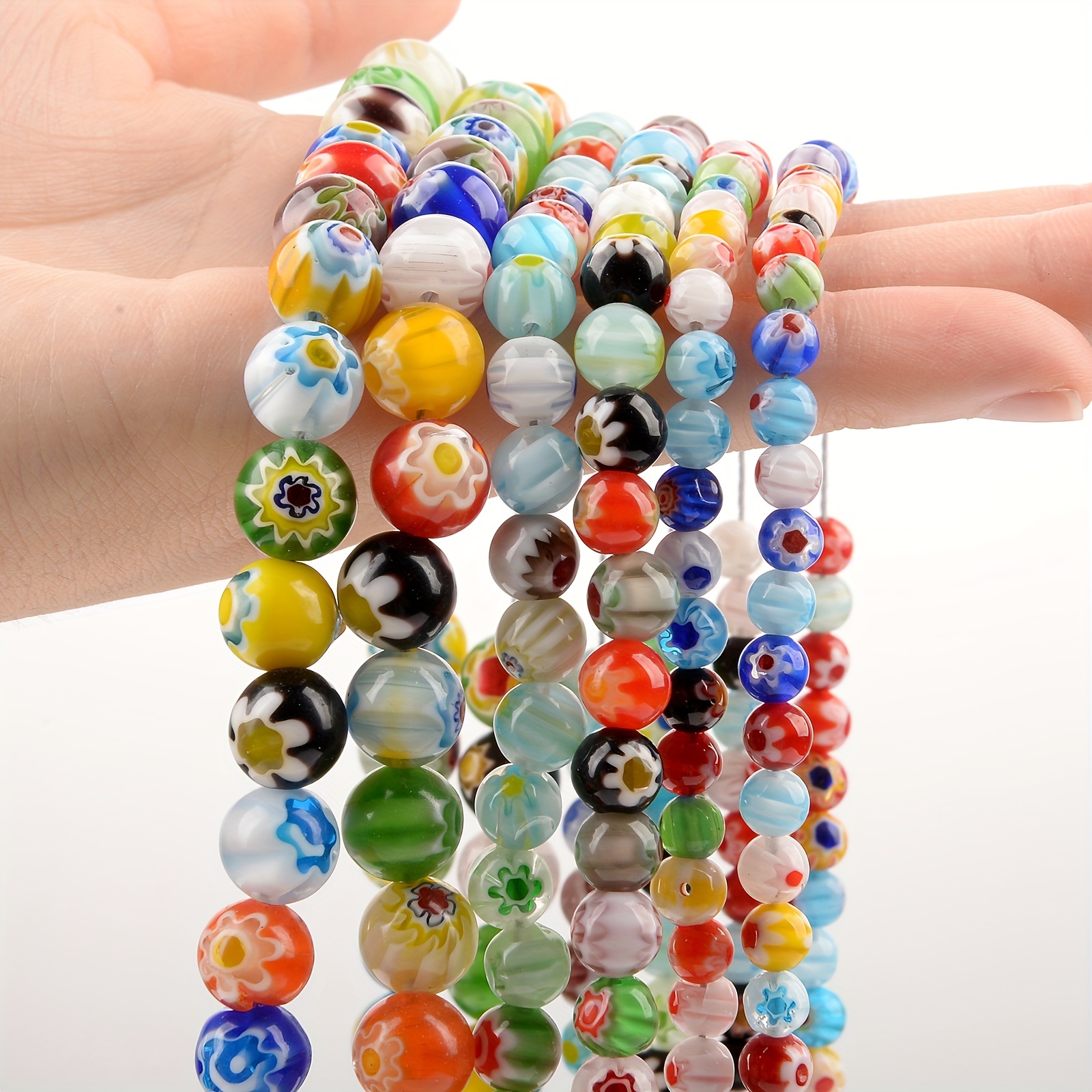 500 Mixed Colour Transparent Acrylic Flower Beads 14mm DIY Bracelet Earring  Bead