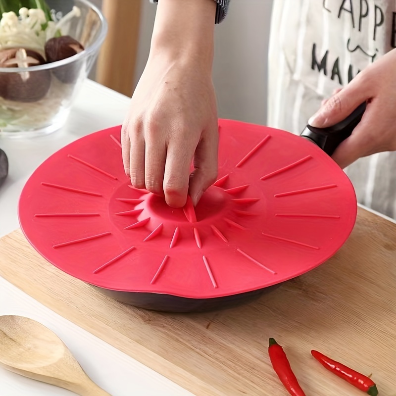 Silicone Lids Microwave Splatter Cover, Reusable Heat Resistant Food  Suction Lid, Kitchen Accessories - Temu