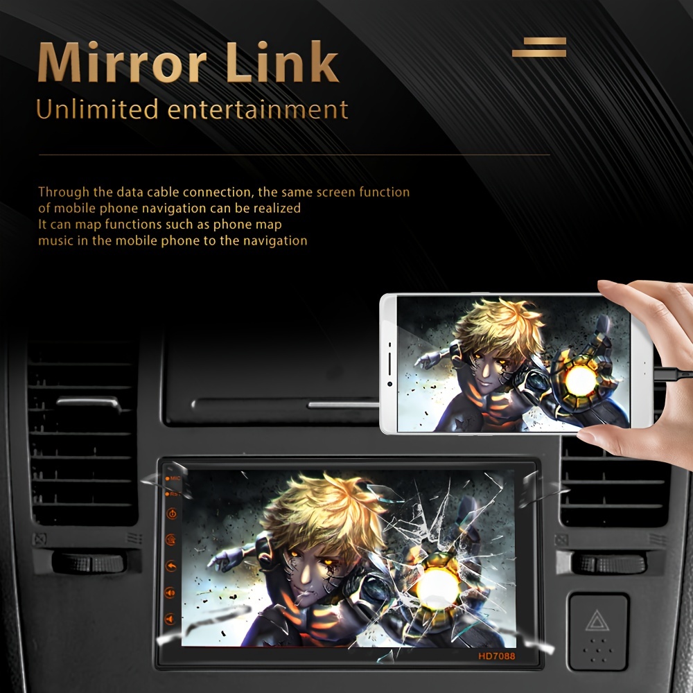 2 Din For Android System Autoradio 7 Car Stereo Radio, For Carplay Android  Auto With GPS WIFI BT FM RDS Mirror Link Function Car Multimedia Player