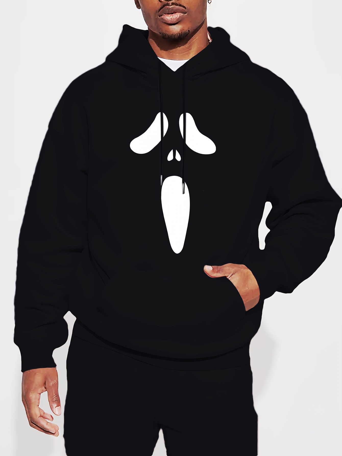 Ghost Face Print Hoodie Cool Hoodies For Men Mens Casual Graphic Design  Pullover Hooded Sweatshirt With Kangaroo Pocket Streetwear For Winter Fall  As Gifts - Men's Clothing - Temu United Kingdom