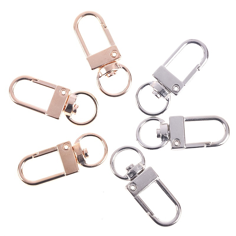 5x Assorted Colors Swivel Lobster Clasp Clips Snap Hook Keychain