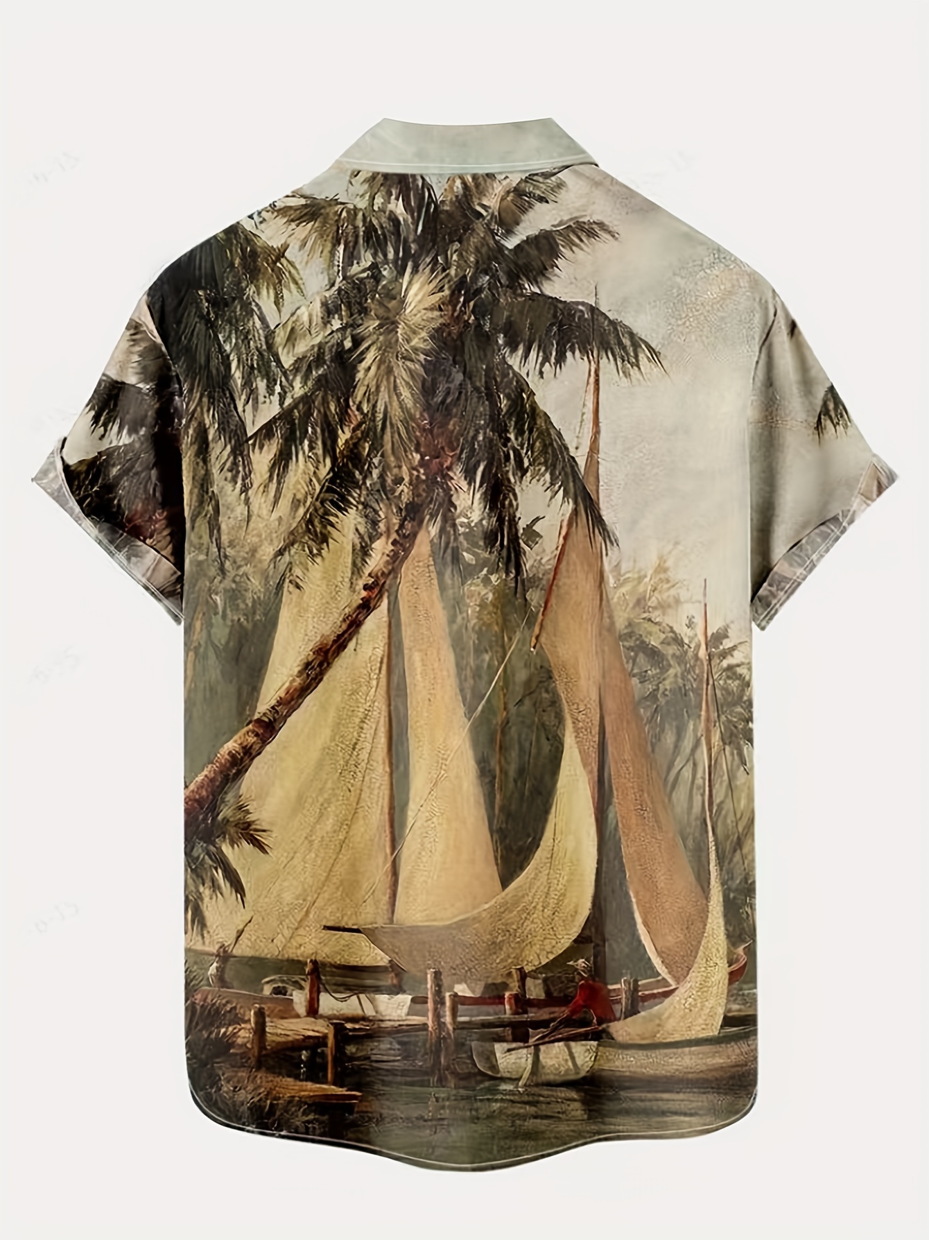 Coconut Tree Print Men's Casual Short Sleeve Hawaiian Shirt, Men's Shirt  For Summer Vacation Resort Best Sellers - Temu Germany
