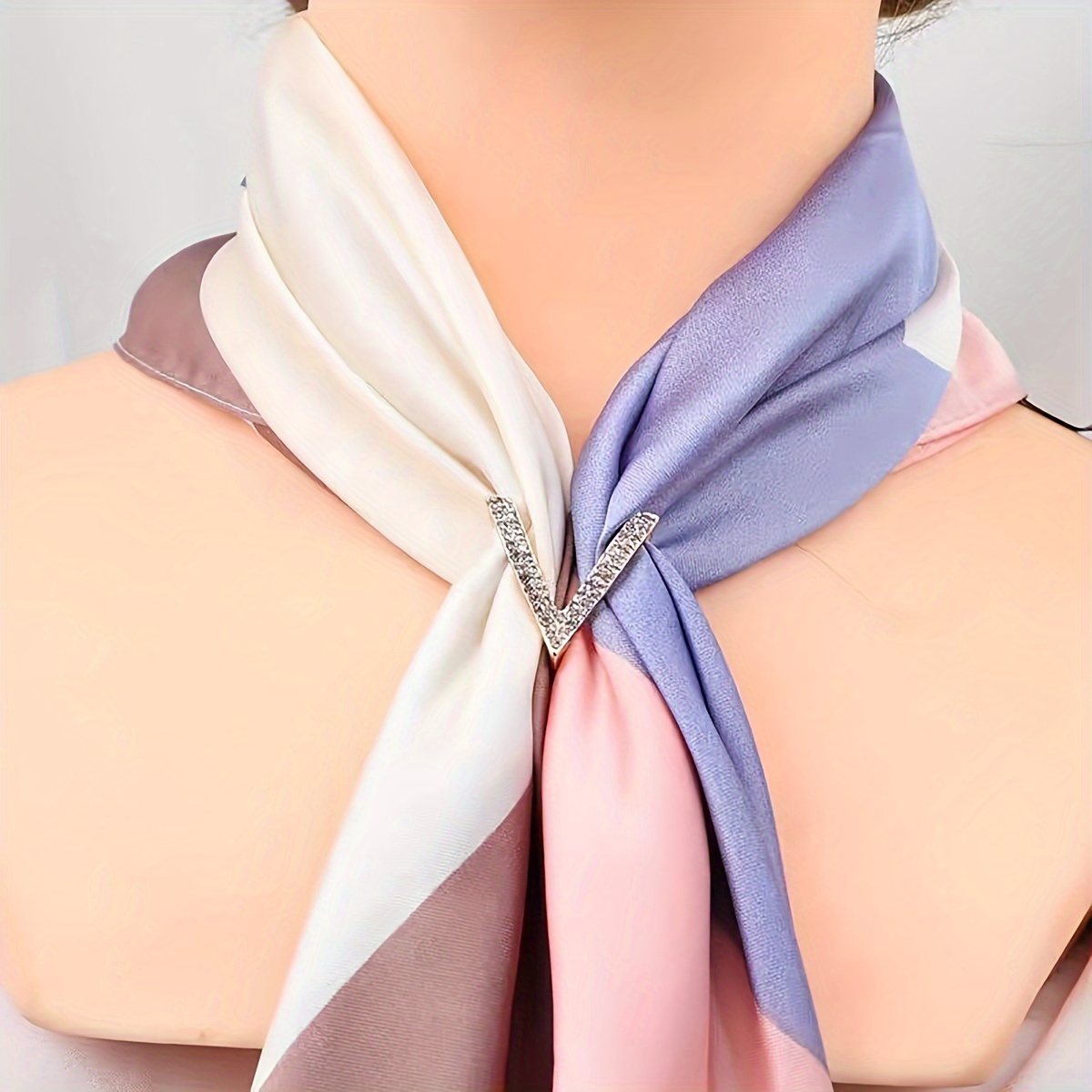 Wholesale Fashion 2023 alloy double circle scarf ring buckle Gold plated  Silk Clip Women Scarves Buckle Jewelry foulard hijab buckle From  m.