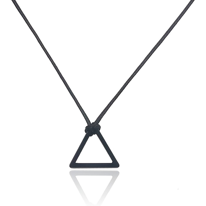 Black Triangle Necklace - Temu