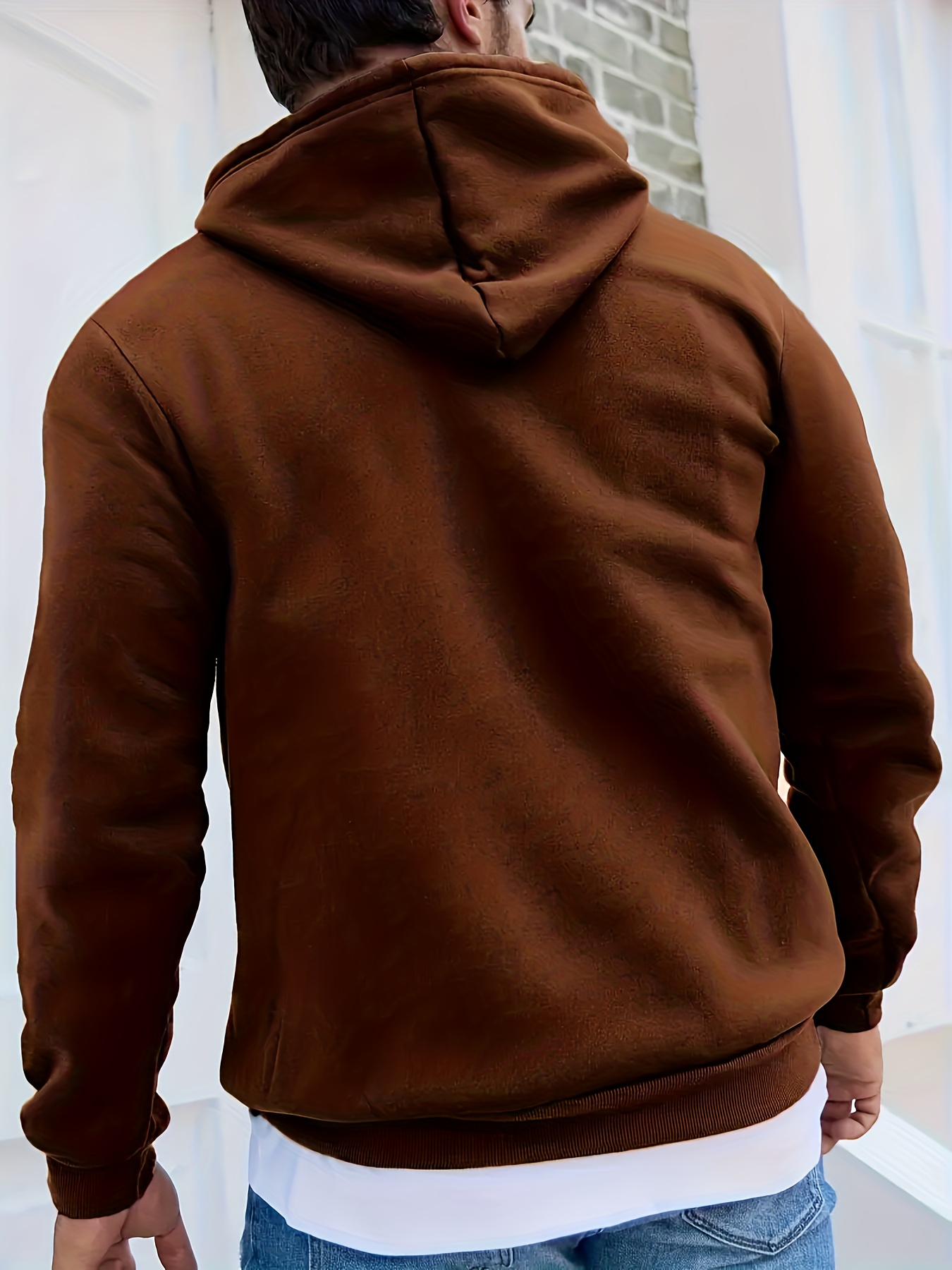 Brun zip up online hoodie