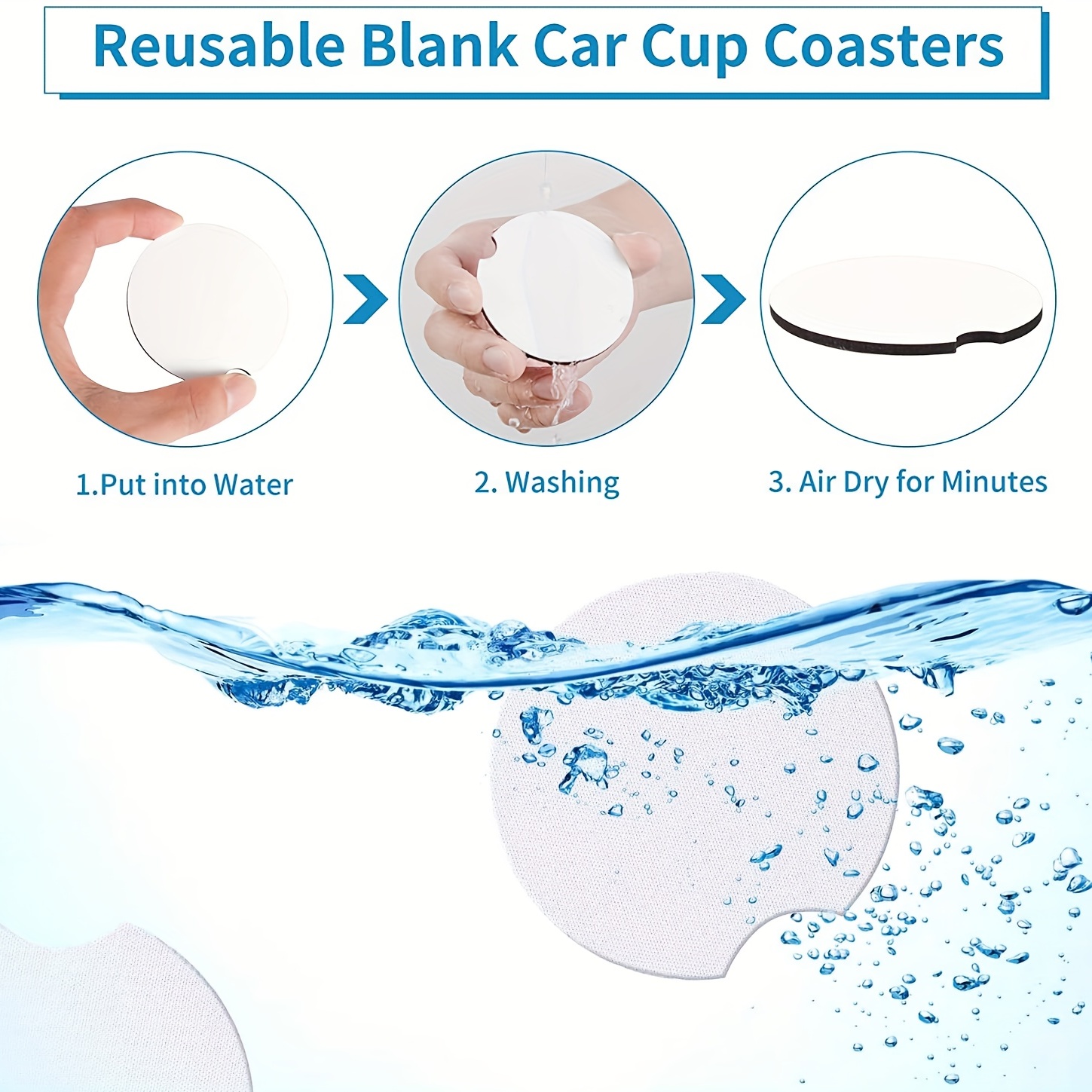  50Pcs Sublimation Blanks Products - Sublimation Cup Coasters  Blanks 2.75 Inch for DIY Crafts Car Cup Coasters Painting Project  Sublimation Accessories : Arts, Crafts & Sewing