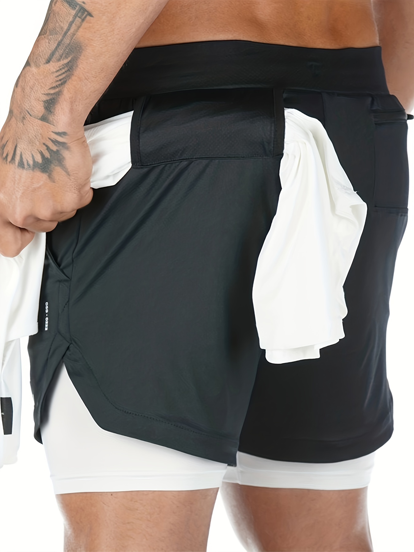 Quick-Dry, Breathable, Stretchy Men'S Casual Shorts - Five-Point Basketball Design, Adjustable Drawstring Waist, Geometric Pattern, Ideal for Running, Fitness & Sports, Casual Athletic Wear|Adjustable Drawstring Shorts|Stretchy Fabric