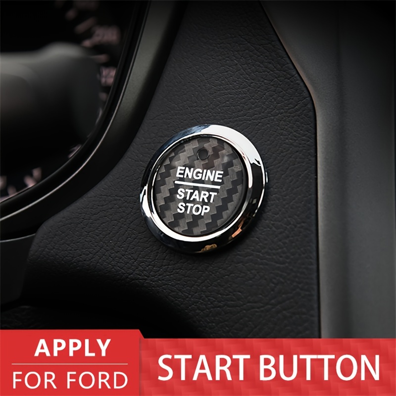 Auto Motor Start Stop Knopf Aufkleber Kohlefaser Abdeckung Für