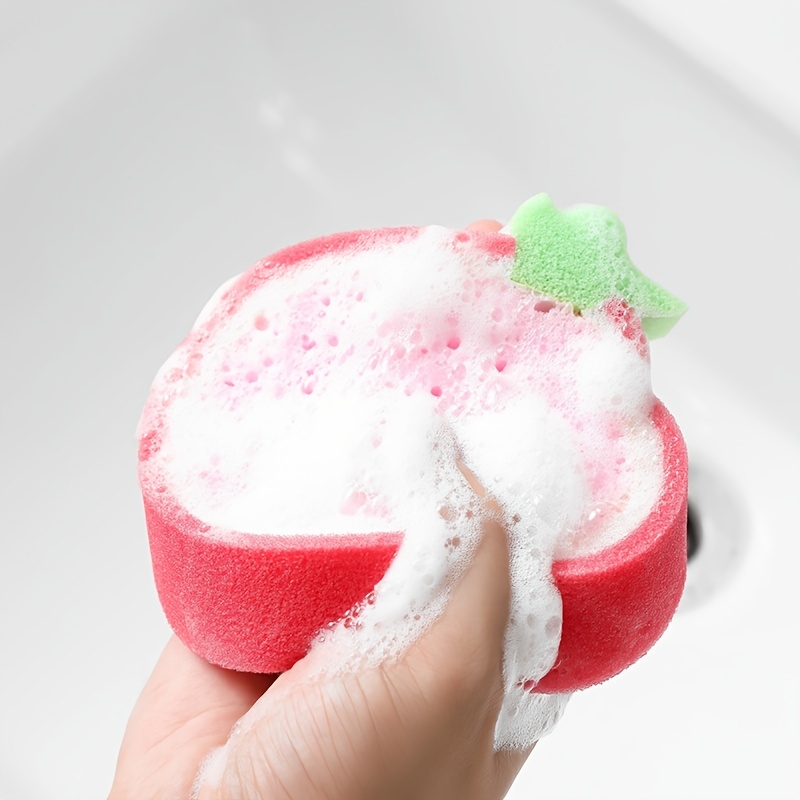 Kitchen Sponges Cute Fruit Shape Cleaning Sponges Household - Temu