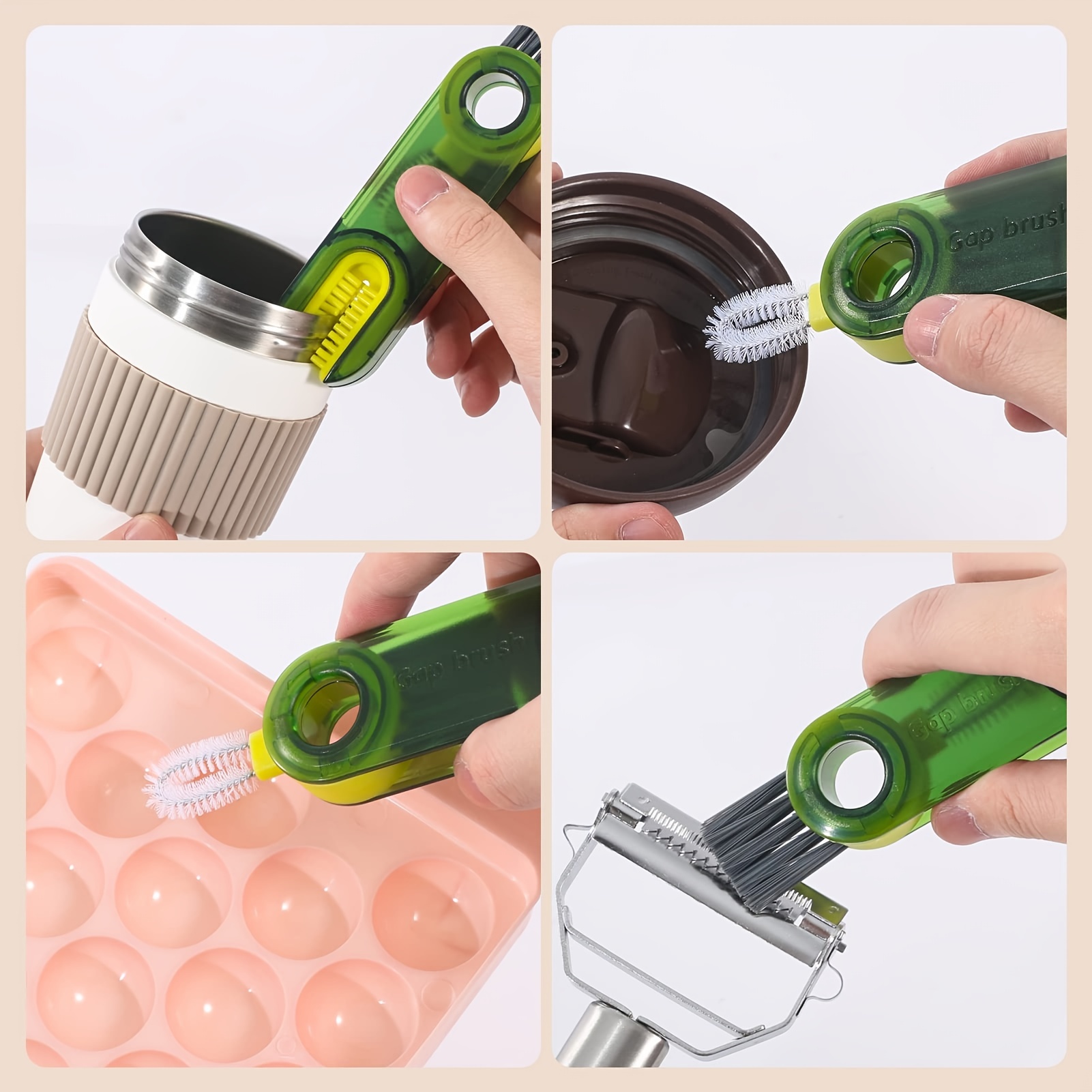 3/4/5 Pcs Hard Bristle Recess Crevice Cleaning Brush Household Tools Gap  Cleaning Brush