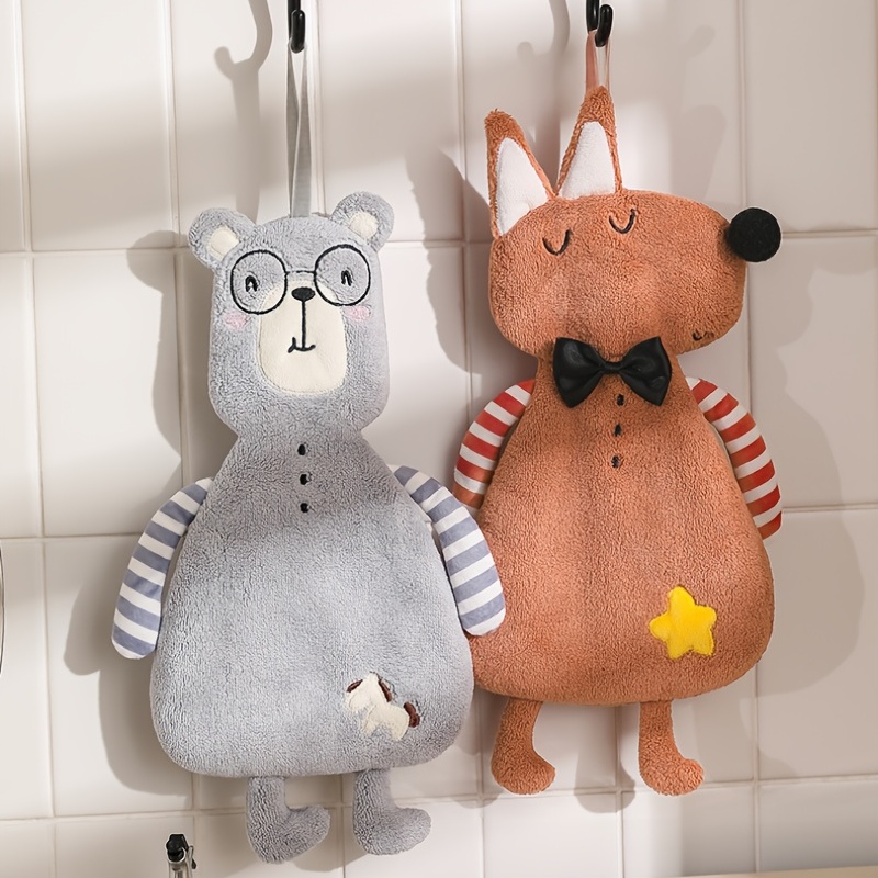 Cute Plush Animal Hand Towels