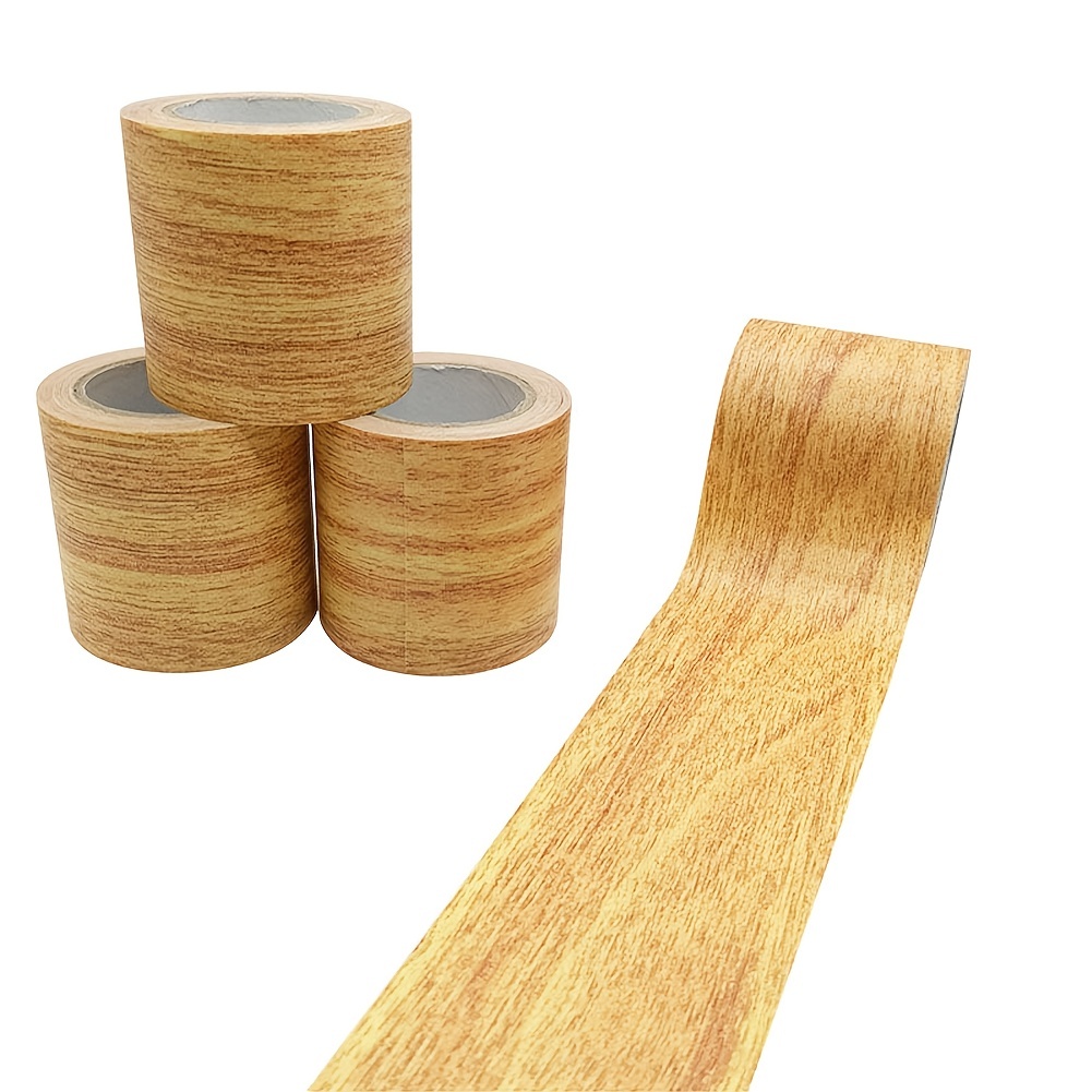 4.57m/Roll Waterproof Self Adhesive Wood Grain Tape Chocolate Oak Tape For  Home Furniture Repair Duct Tape Floor Sticker
