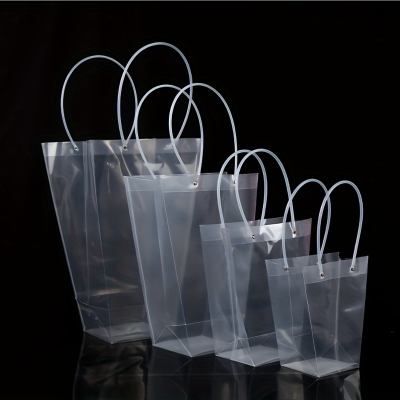 2pcs/set Transparent Pvc Handbag & Bouquet Bags For Flower Decoration,  Waterproof