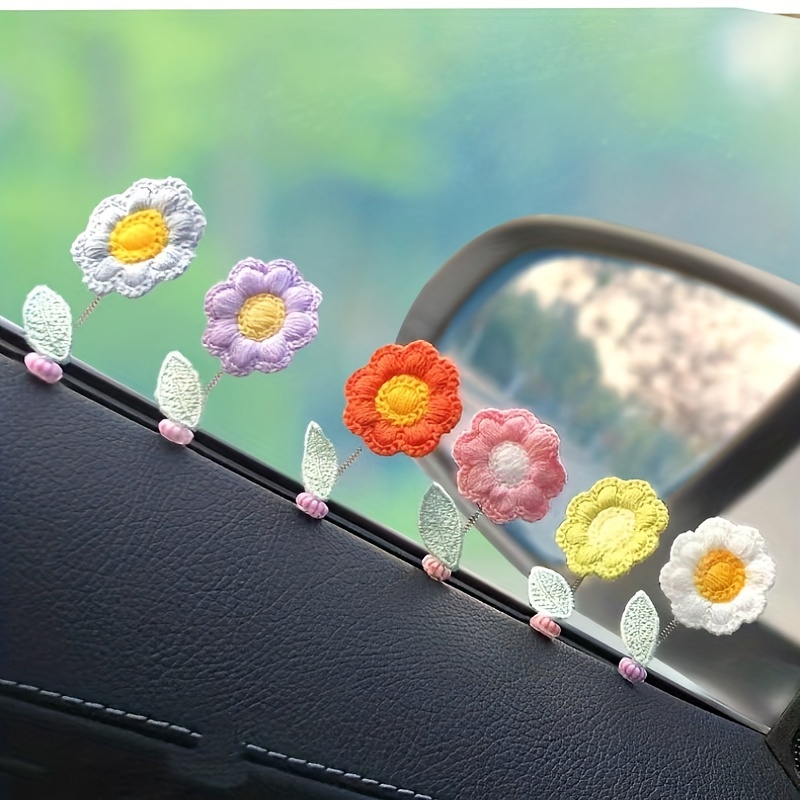 8 Stück Kleine Blumen autodekoration Schüttelt Kopf Kreative