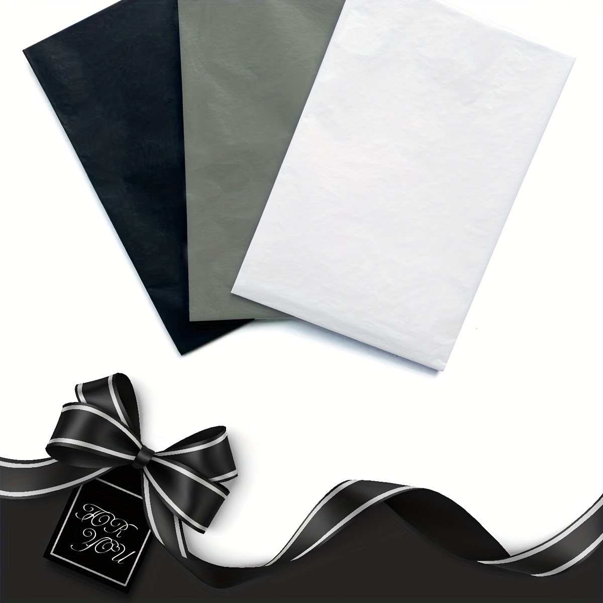 Black White Tissue Paper Gift Wrapping Paper Large Size - Temu