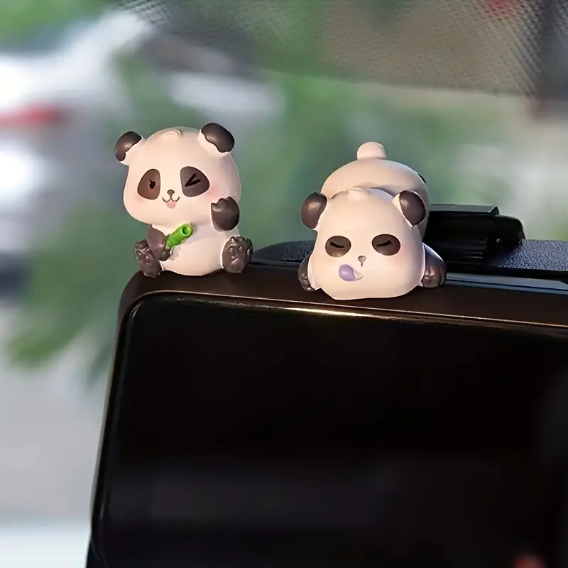 6pcs Resin Car Accessories Cute Bear Creative Car Center Console