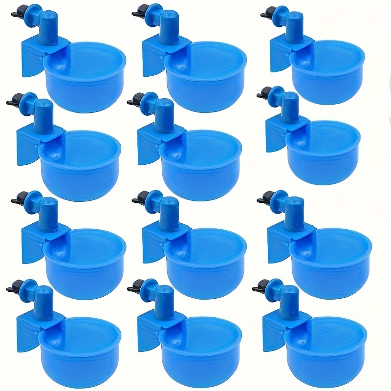 

12pcs Automatic Feeder & Water Cups: Kit For Chicken & Pigeons - Farm Supplies