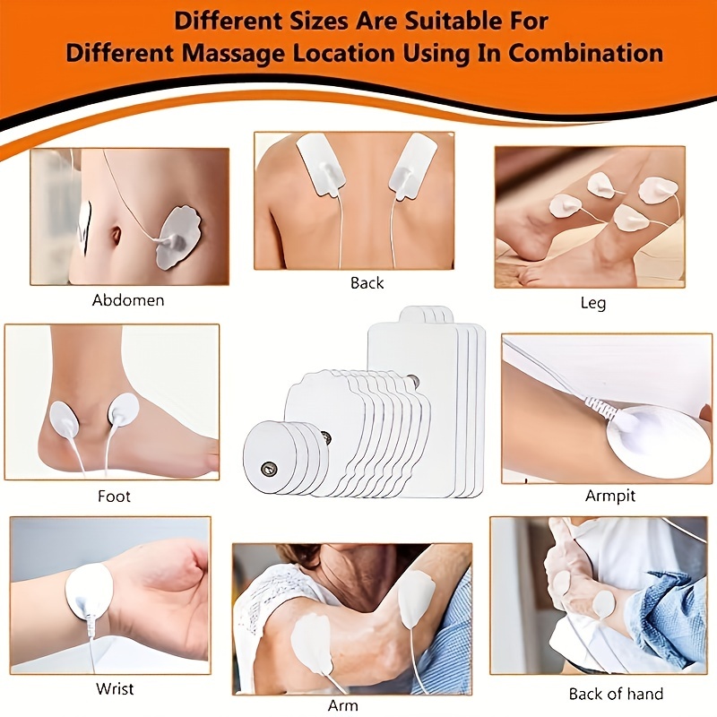 Tens Unit Replacement Pads, Reusable Long-lasting Self-adhesive