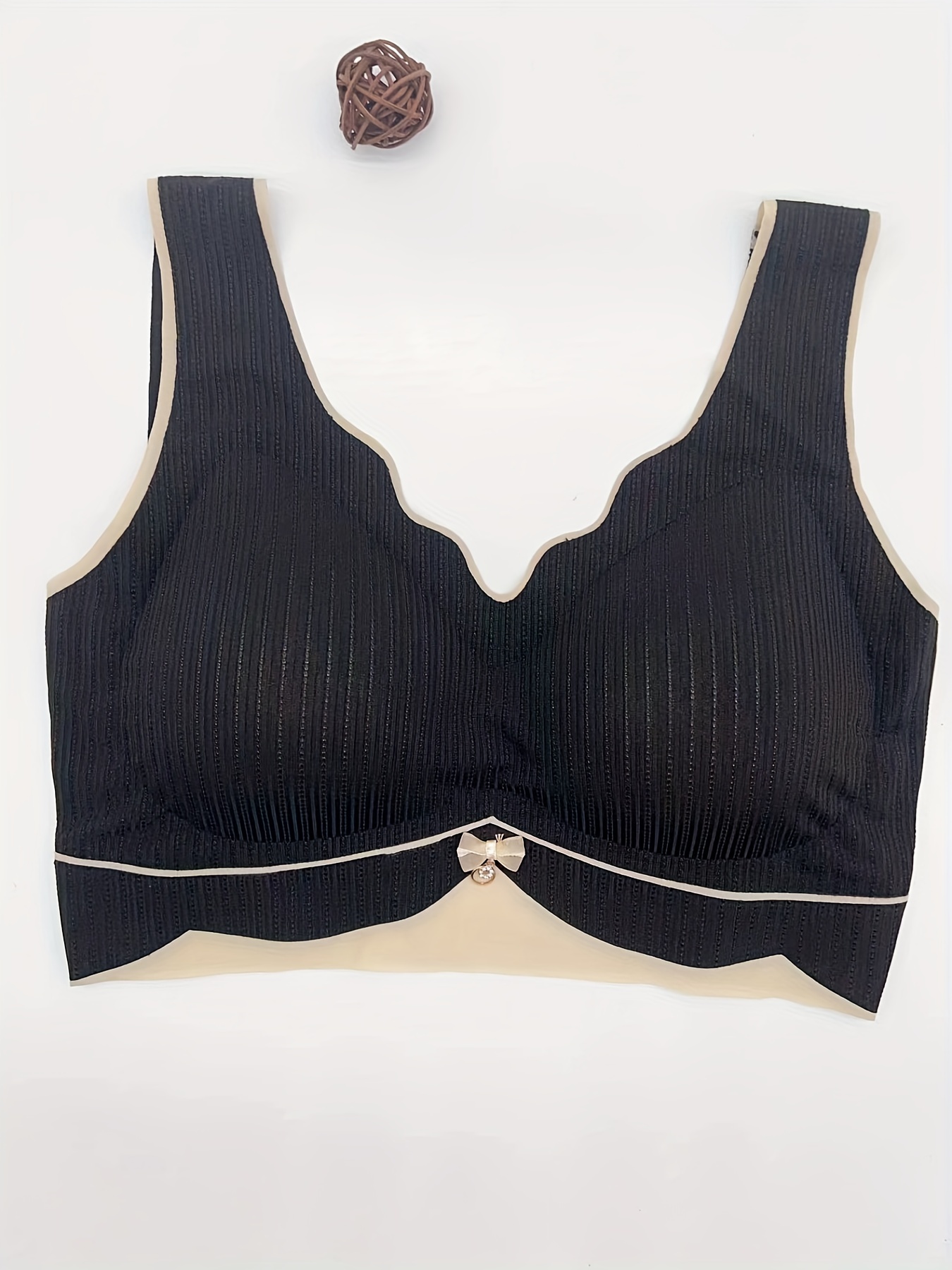 Ruffle Wireless Bras Soft Comfy Seamless Everyday Bra - Temu