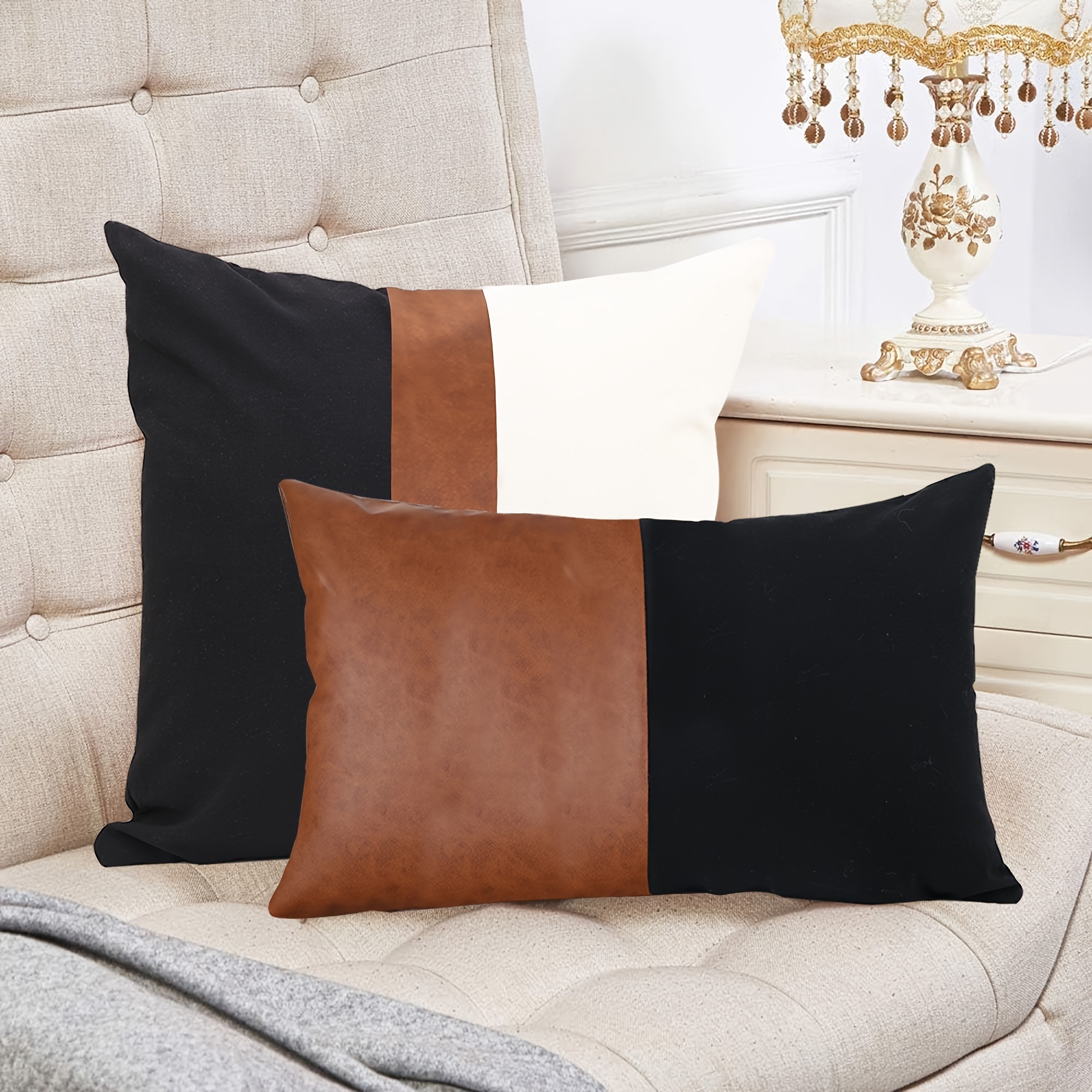 Pillow Covers Pillow Covers Modern Throw Pillow Covers Black - Temu