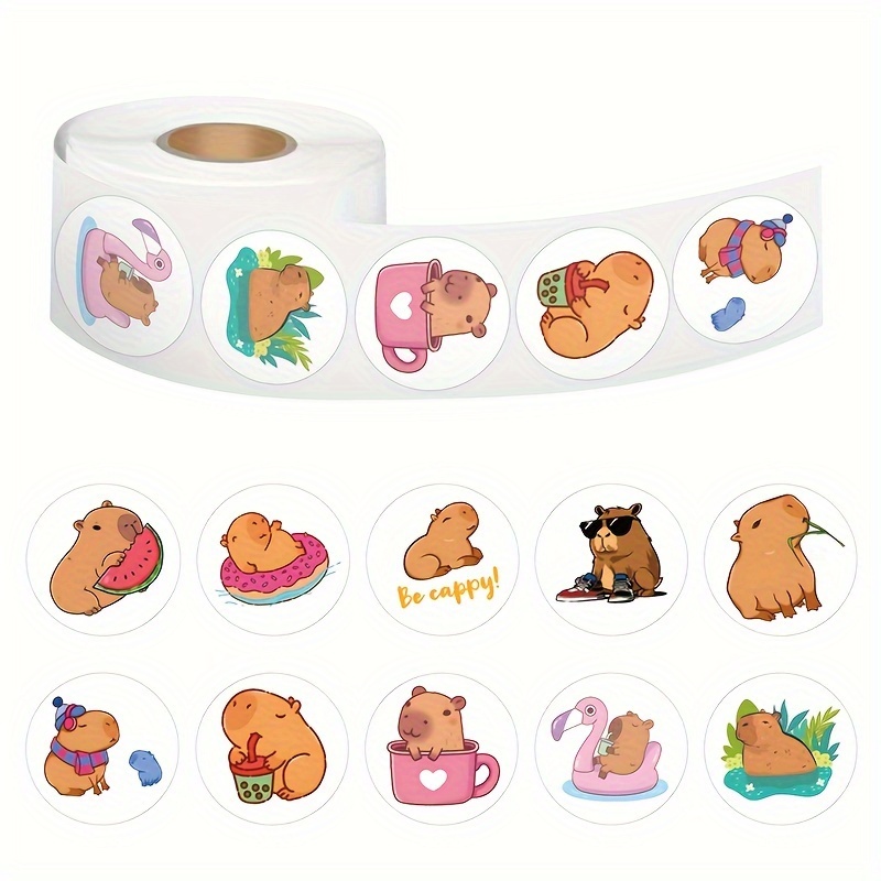 Kawaii Capybara Waterproof Stickers For Luggage Bike Bumper - Temu