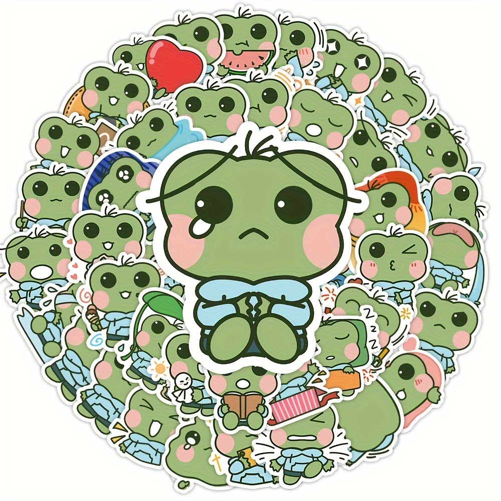 Kawaii Frog Stickers Cartoon Animal Cute Frogs Graffiti - Temu Canada