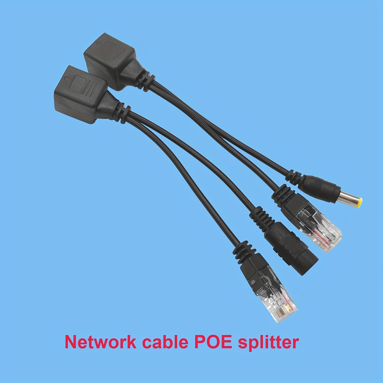 Poe Adapter Cables Rj45 Injector Splitter Network Power - Temu