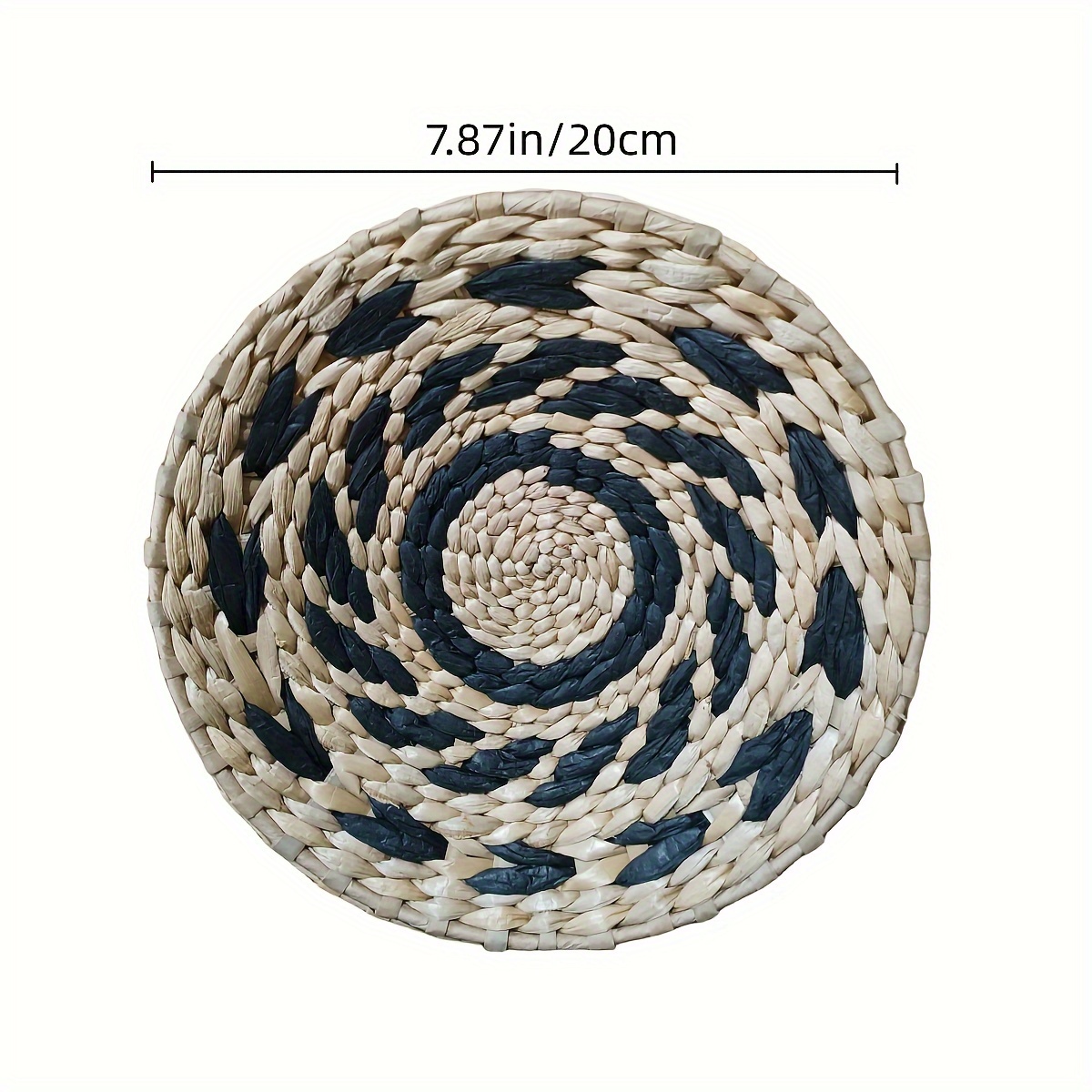 Straw Woven Round Wall Decor Pendants Creative Retro Ethnic Background  Bedside Ornament Ethnic Style Hand-woven Hanging