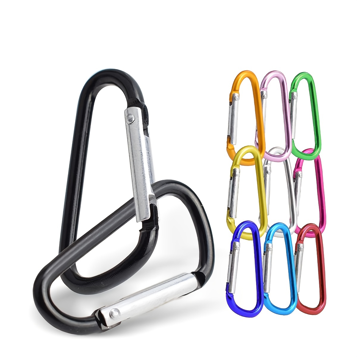 Carabiners Steel Stainless Steel S Carabiner S Shape Keychain Hook Clip  With Lock For Small Backpacks Keys Or Dog Tags For Home Outdoor Hiking  Fishing