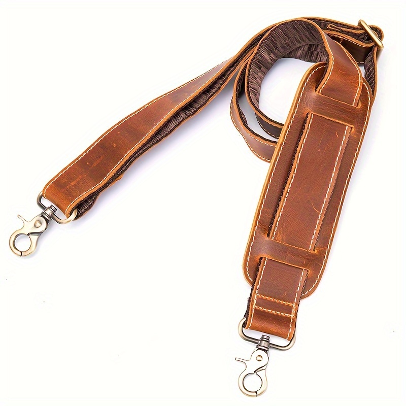 Three Parts Detachable Bag Strap Adjustable Purse Straps Replacement  Crossbody Leather Strap for Purse Silver Clasp Burgundy