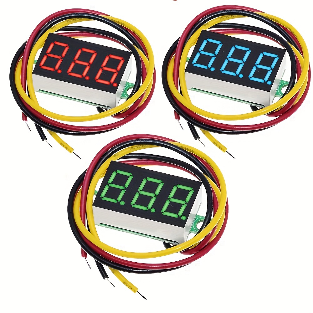 Voltmètre numérique avec shunt, voltmètre, ampèremètre, LED, ampèremètre,  voltmètre, jauge, DC 6-120V, 50A, 100A, 12V