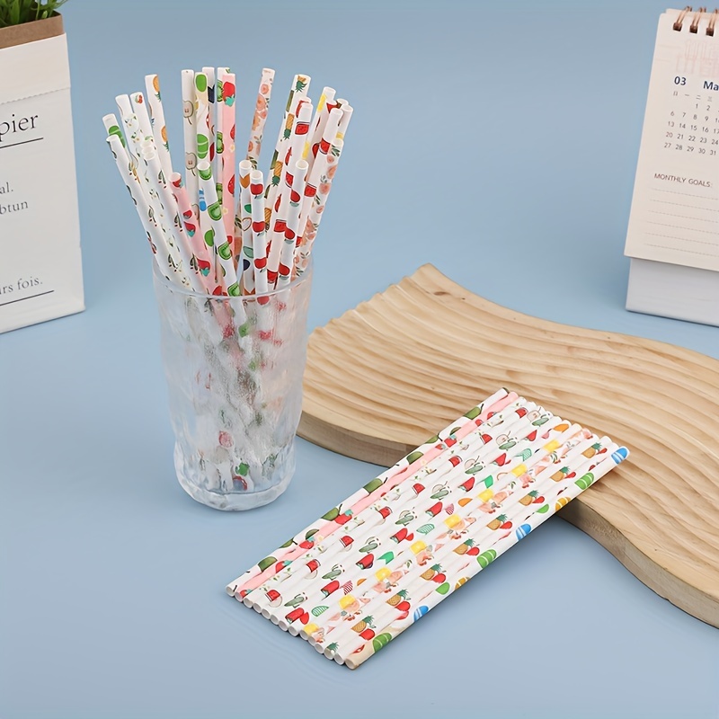 Colorful Art Straws Solid Color Straw Disposable Plastic - Temu