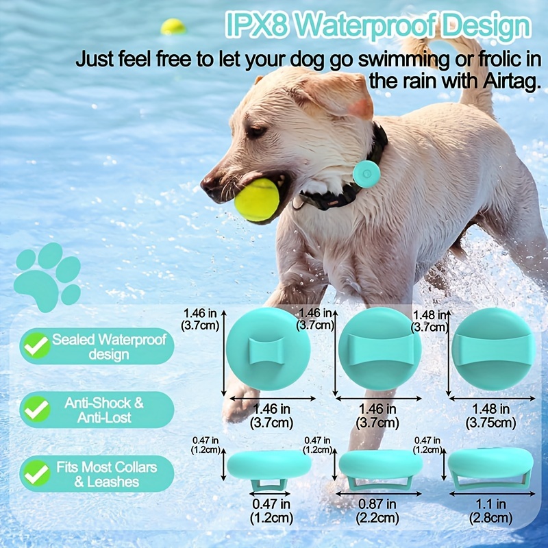 Soporte para Collar de perro AirTag para Apple, IPX8 resistente al agua,  Ultra duradero, para perros y gatos