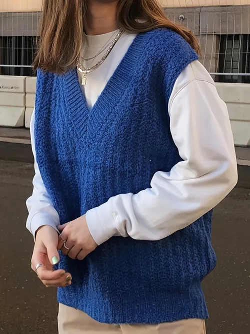 Sleeveless Winter Sweater - Temu