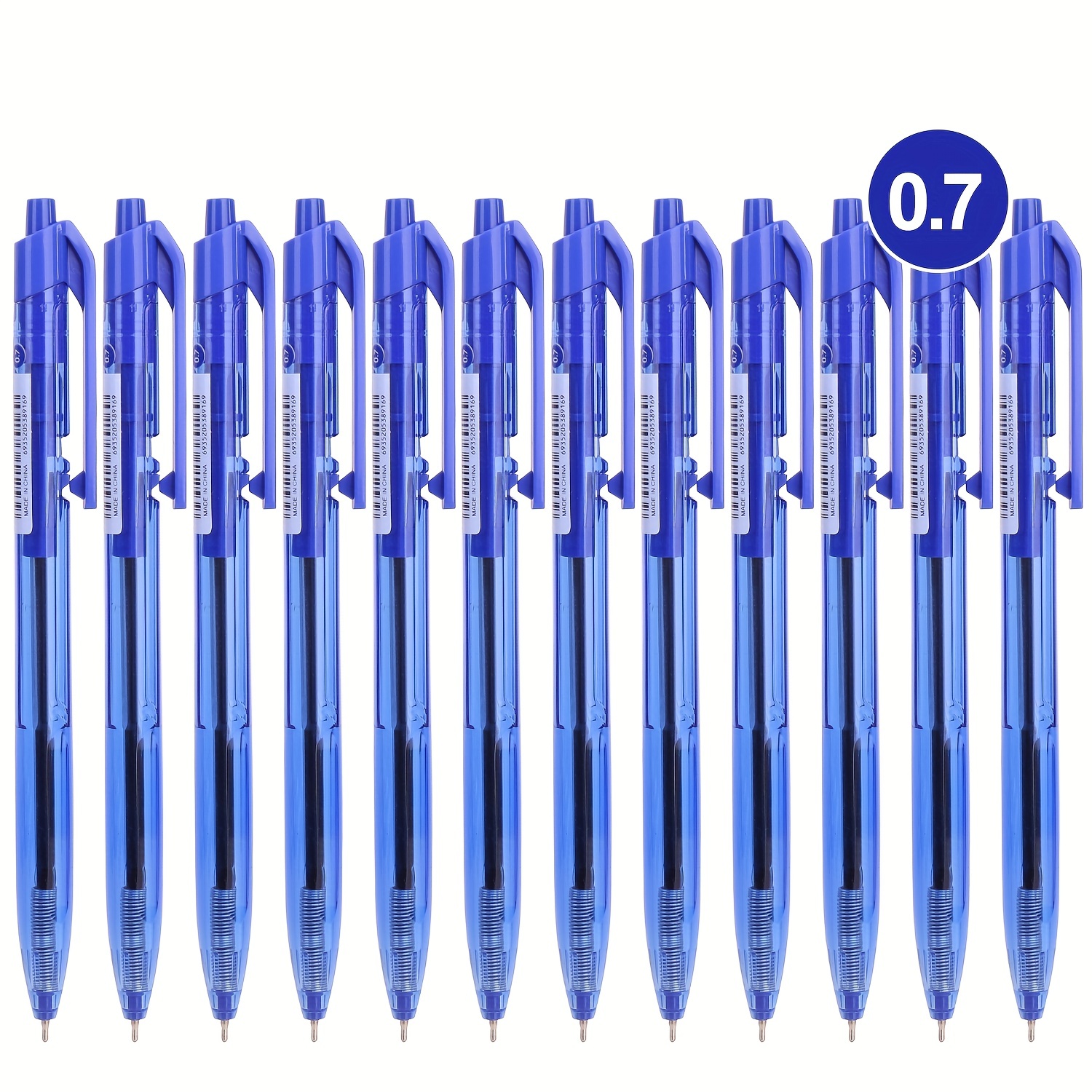 5pcs Mix 0.7mm Classique Bureau Stylo À Bille Bleu Recharge - Temu