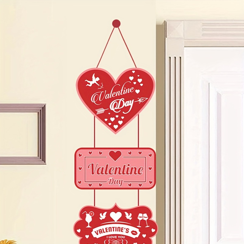 Decoraciones San Valentín Banner Corazón Decoración Puerta - Temu