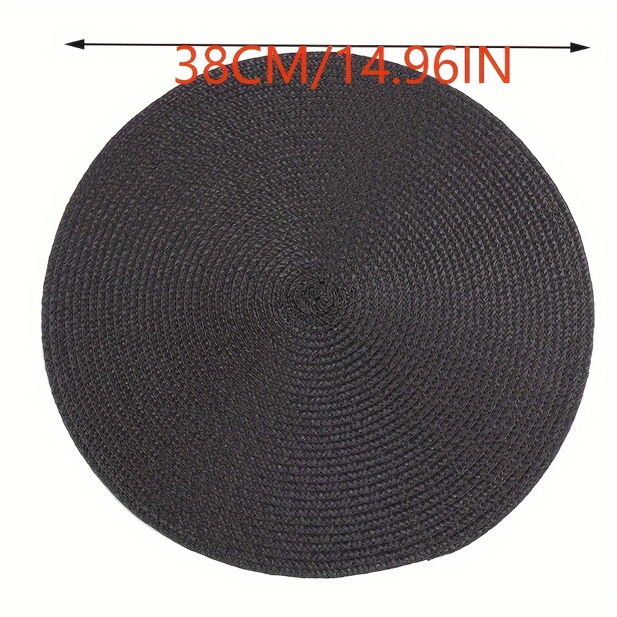 6 Pcs Round Placemats, Washable Vinyl Placemats Anti-scald