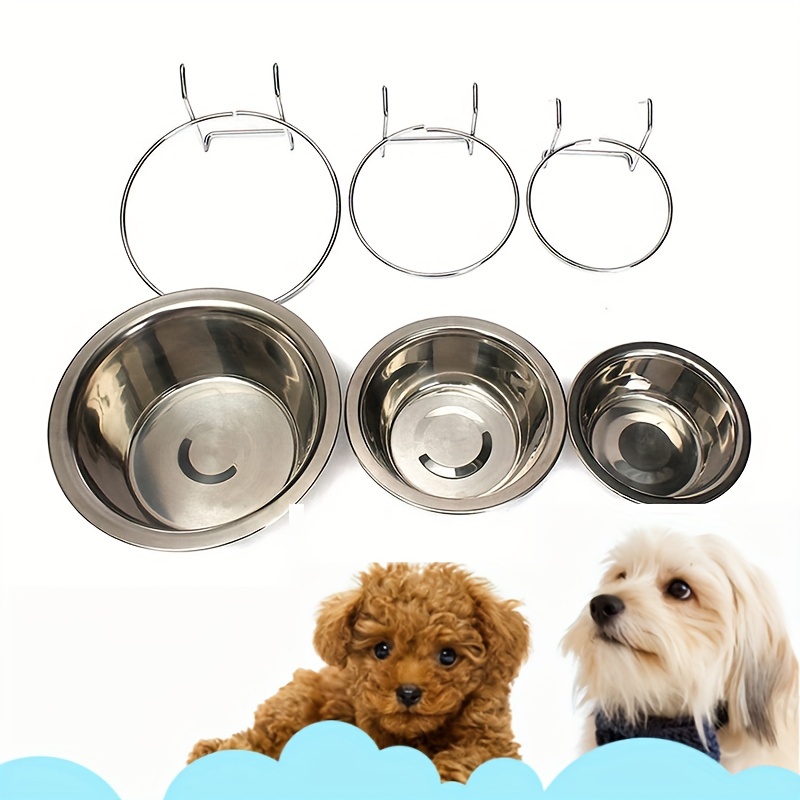 Elevated Dog Food Bowl Water Bowl For Cage Stainless Steel - Temu