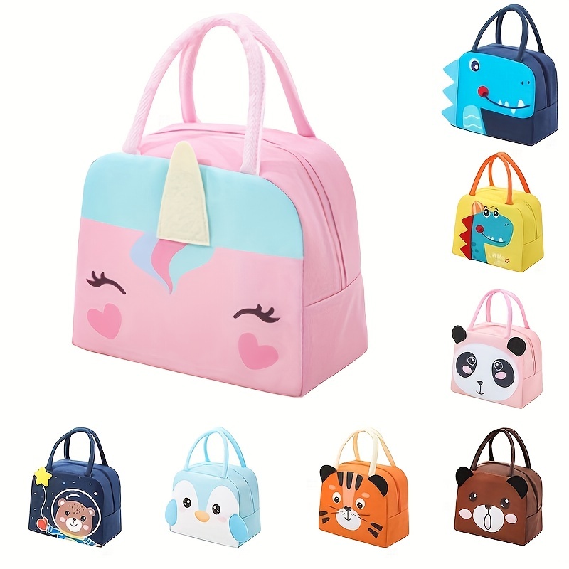 Insulated Lunch Bag, Animals Printed Reusable Lunch Box For Office