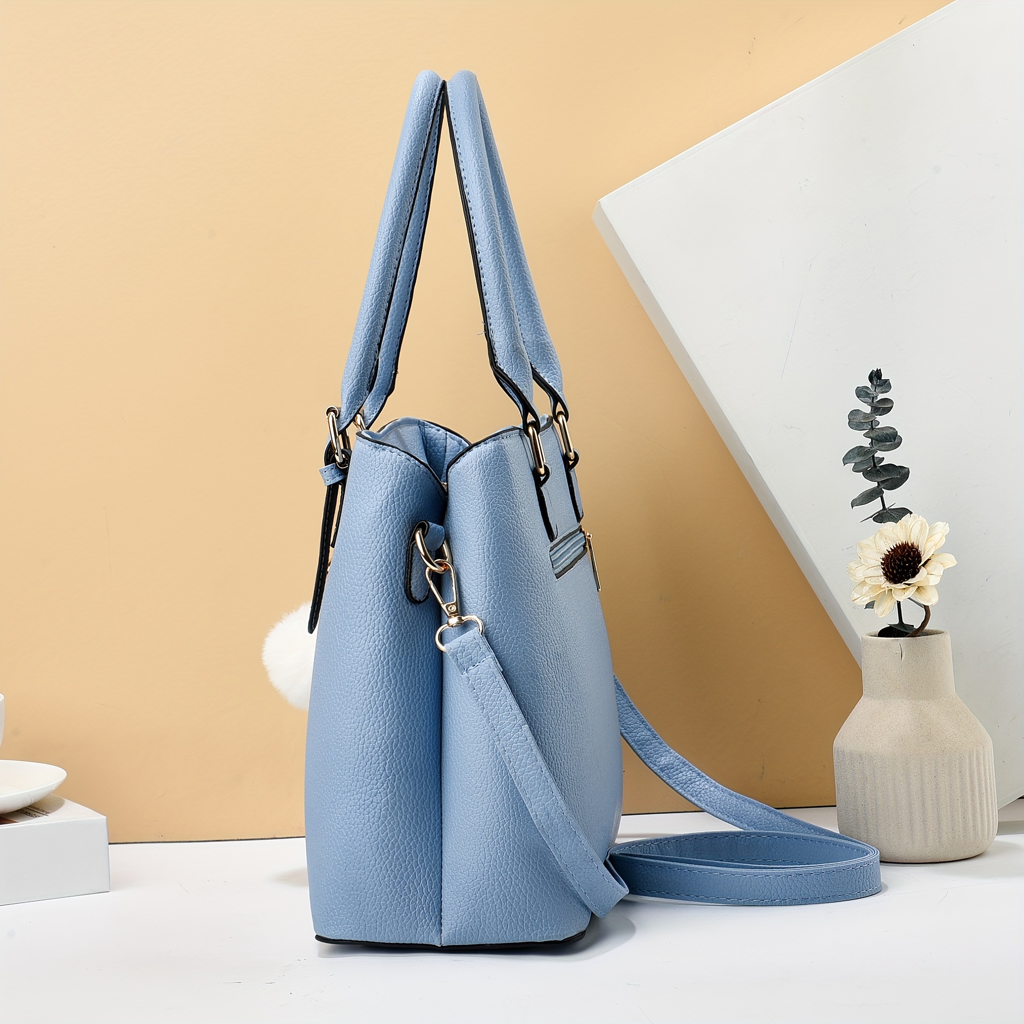 Light blue tote clearance purse