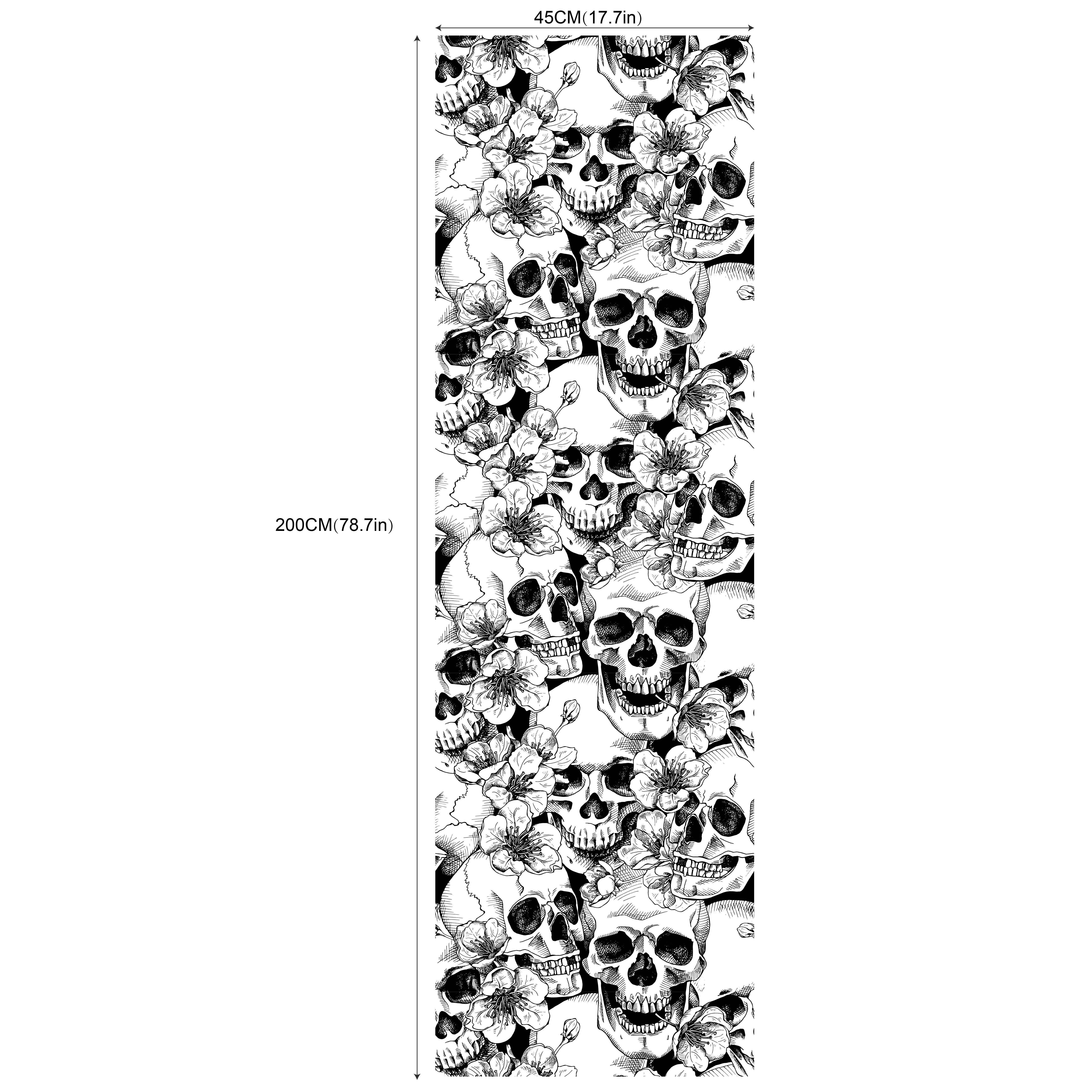 Dark Floral Wallpaper - 17.7in X 78.7in, Waterproof Vinyl For Diy Home Decor, Fridge & Cabinet Makeover, Living Room & Bedroom