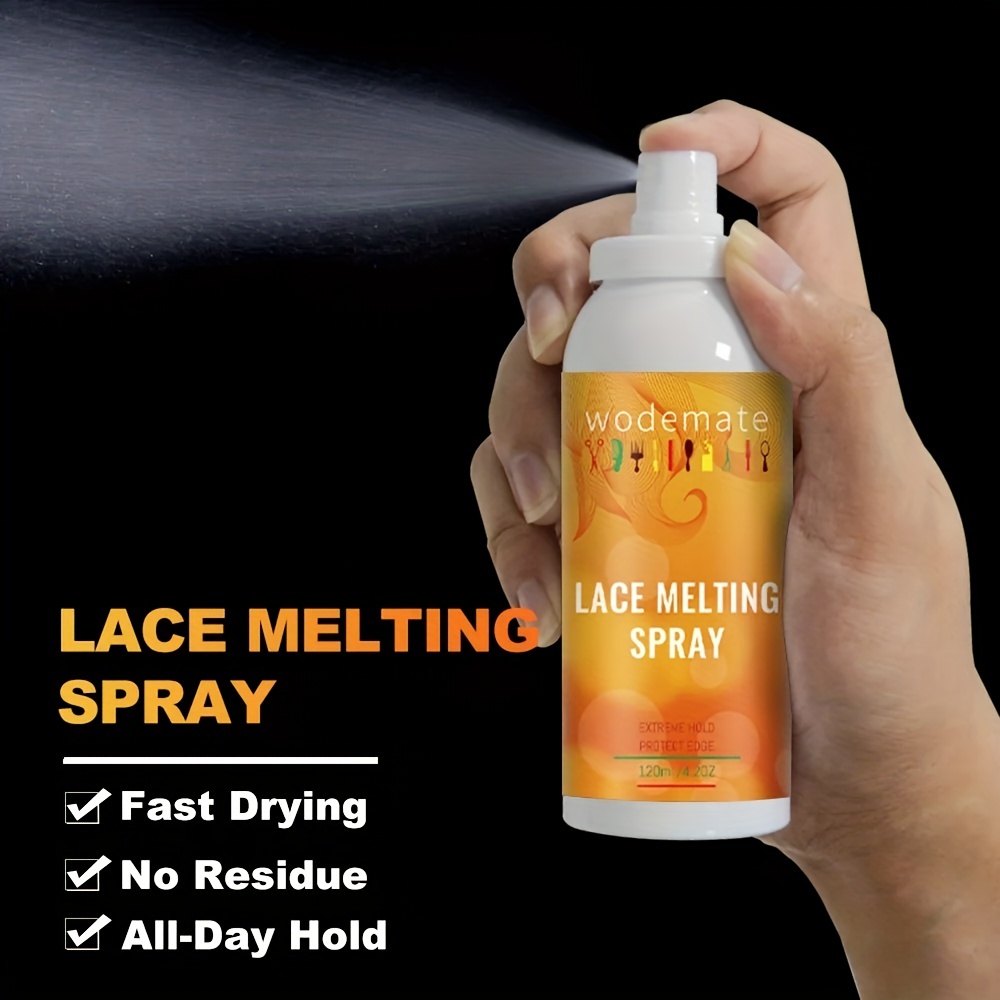 Lace Melting Spray And Holding Spray(120ml), Extreme Hold Melting Spray For Lace  Wigs, Glueless, Strong Natural Finishing Hold, Dries Quickly, Wig Melting  Spray & Hair Adhesive for Wigs