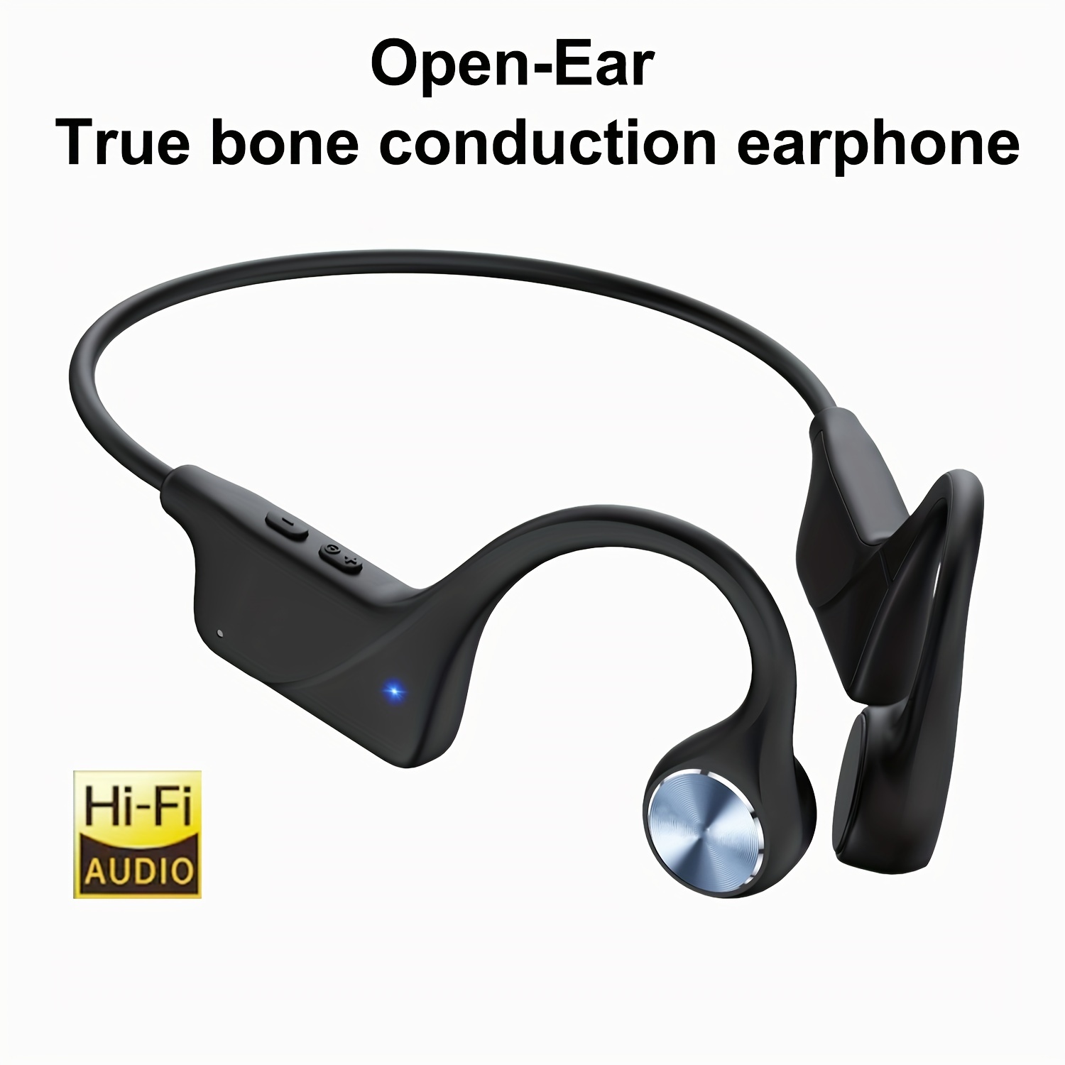 Open Ear Headphones Wireless Bone Conduction Head Set Ear Buds Wireless  Earphones Over The Ear Single Earbuds Wrap Around Bone Conduction Earbuds  with