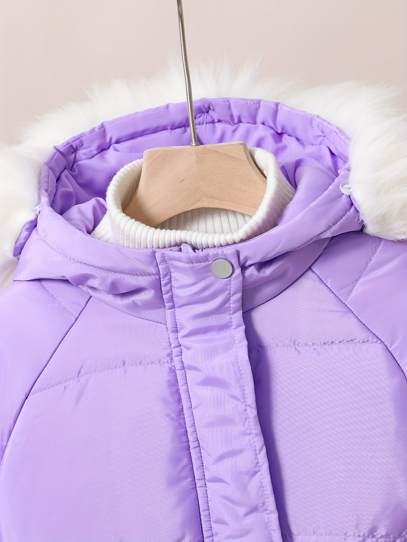 Girls Longline Cotton padded Snow Suit Jacket Hooded Fur - Temu